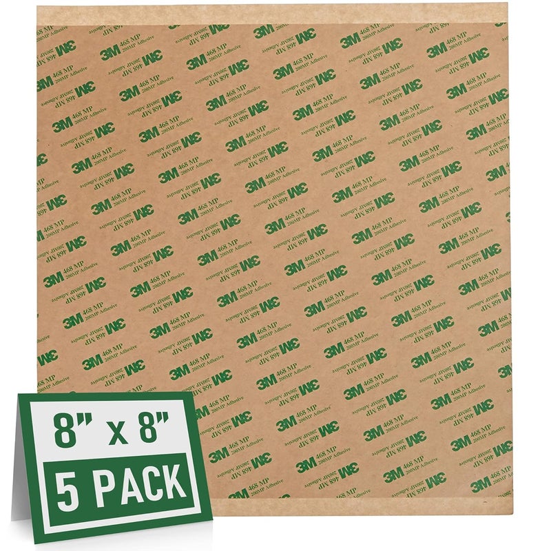 WEUPE Adhesive Transfer Tape, Double Sided Transfer Sheet, 468MP, 8inch x 8inch (5-Pack) - Image 1